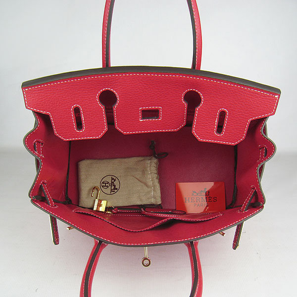 Replica Hermes Birkin 30CM Togo Leather Bag Red 6088 On Sale